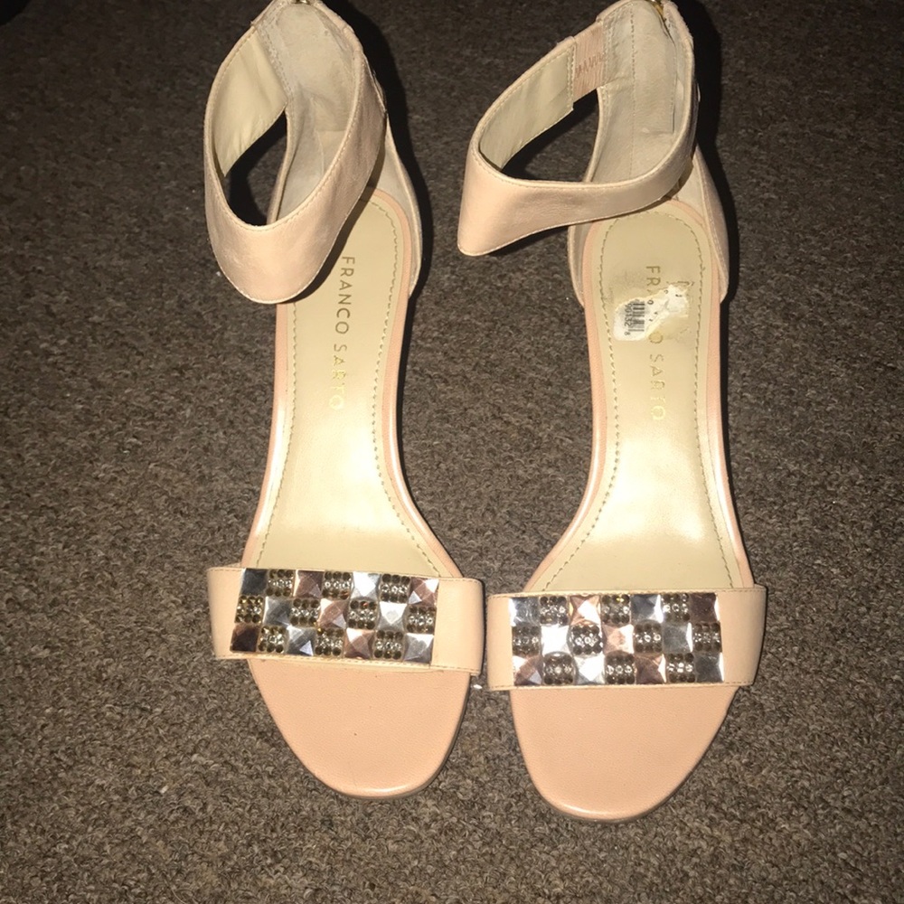 Women's Open Toe Jeweled Kitten Heels